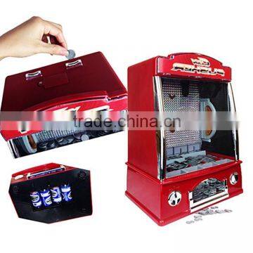 gm856-Mini Penny Pusher Coin Pusher Fairground Arcade Amusements Game Replica for Famile Children