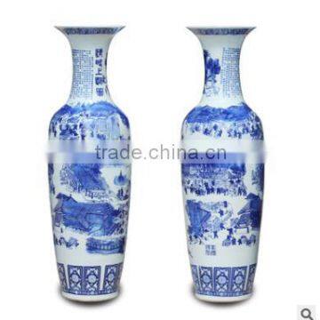 3 meter blue and white large jingdezhen ceramic floor vases