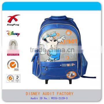 XFB Hot Sale High Quality Polyester Promotional Kids School Backpack With Wheels