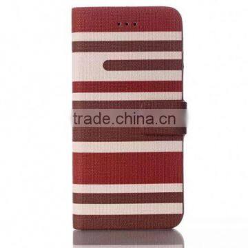 China Online Shopping Classical Stripe PU leather case for iphone 6 F-IPHLC010