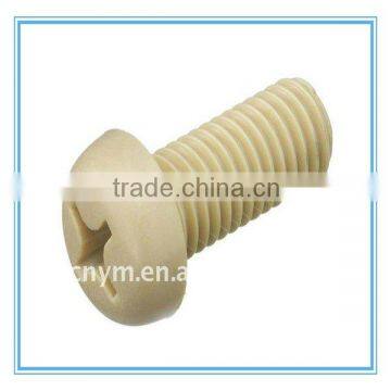 White silicone rubber screw