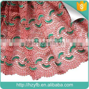 2016 High quality guangzhou china cord chemical lace embroidery fabric wholesale cheap guipure lace fabric for wedding                        
                                                Quality Choice