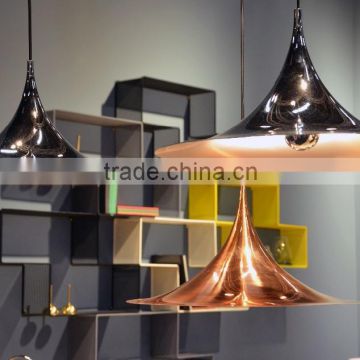 Unique flared paint coating aluminum suspension lamp for home