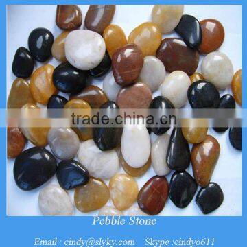 beautiful colors garden gravel pebble polished stone for decoration