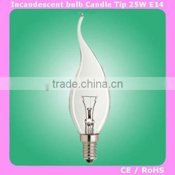 Candle tailed E14 light bulb 220V 25W