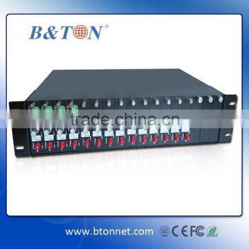 2U Rack Mount Chassis 19" for Video Fiber Transmitter and Receiver