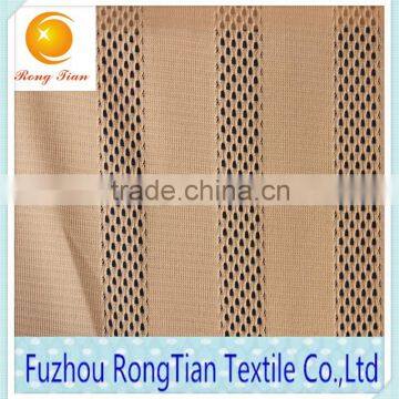 Hot Sale White Polyester Mesh and Cloth One Color Stripe Fabric for Sportwear photo-2
