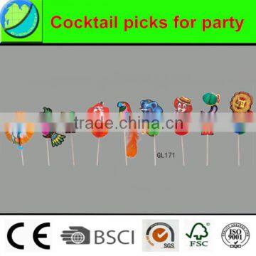 party decorative disposable cocktail animal picks