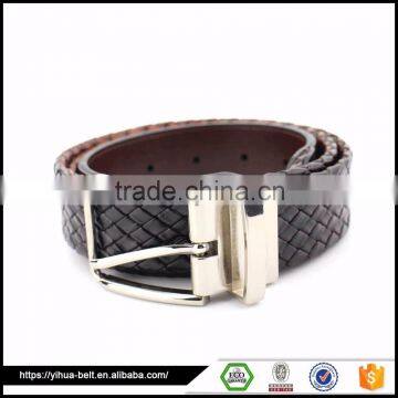 Popular western man jeans belt with Braided lines decoration