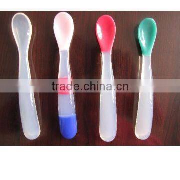 BPA free food grade soft and flexible silicone baby spoon for infant feeding