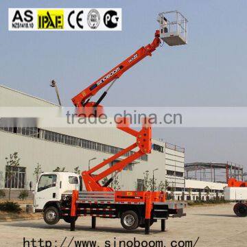 Articulating boom lift overhead working truck price , SINOBOOM folding type overhead working truck for sale