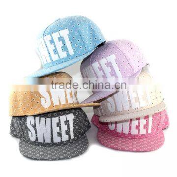 Baseball cap Street dance Punk Hip hop flat snapback visor hat letter