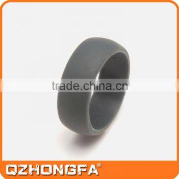 men custom black silicone finger ring