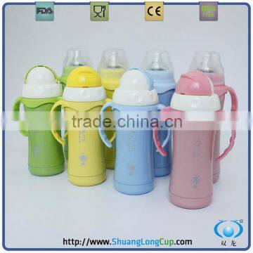 New Arrival Stainless Steel Thermos Baby Drinking Cup with Training Holders