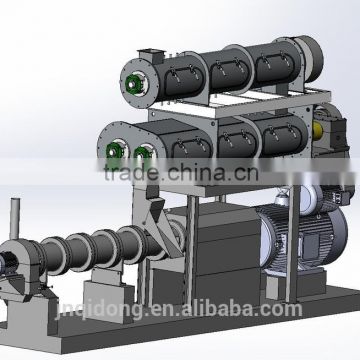 Floating fish feed extruder machine / pre-conditioned extruder / pet food extruder