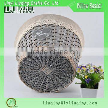 cheap wicker Natural Willow wicker baskets with lining