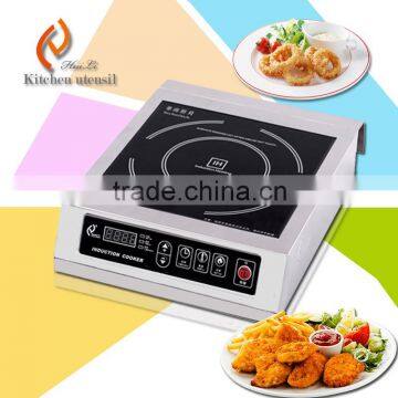 2015 hotel electric equipment stainless steel 304# commercial induction cooker high power single wok h35b