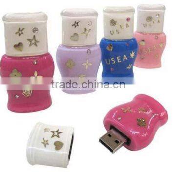 2014 new product wholesale nail polish usb flash drive free samples made in china