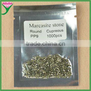 factory price pp9 synthetic marcasite loose stone round beads for fashion Jewelry