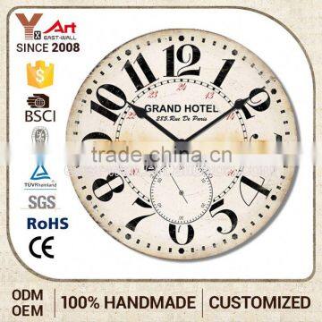 Humanized Design Decorative Antique Mdf Decorative Wall Clock Sticker