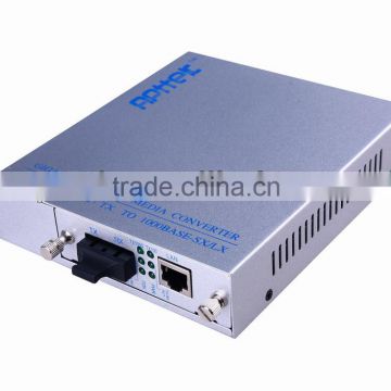 10/100/1000Base-T to 1000Base-LX multimode cassette fiber media converter