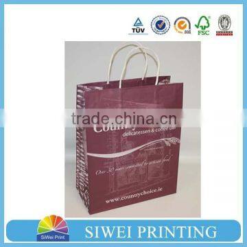 2015New printing kraft paper bag made in china,customized paper shopping bag,wholesale paper gift bag