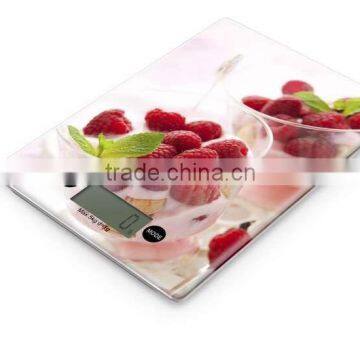 future life water transfer printing glass kitchen scales, electronic digtal scale with touch button