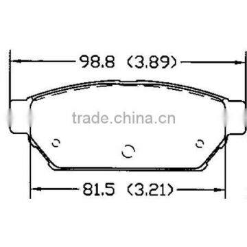 brake system D596 MB 928 314 for Mitsubishi best brake pad