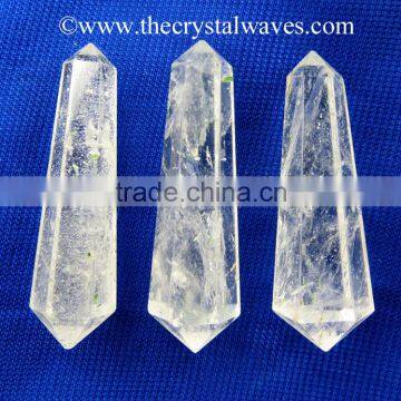 Crystal Quartz B Grade Double Terminated Pencil vogel wands Khambhat Gujarat India