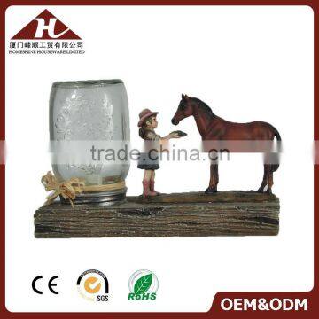 artificial led table lamp on resin basic