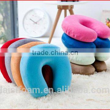 100% polyester u shape pillow for custom neck pillow travel neck pillow LS-U-024-D