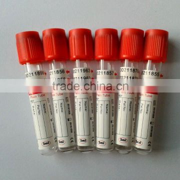 disposable No additives vacuum blood collection tubes CE marked