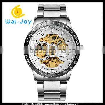 WJ-5402-2 2016 newest hot waterproof stainless steel strap automatic mechanical men watches