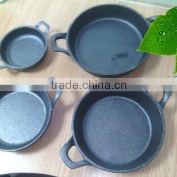 mini cast iron fry pan set, cast iron fish pan, mini cast iron round griddle pan, cast iron preasoned kitchenware