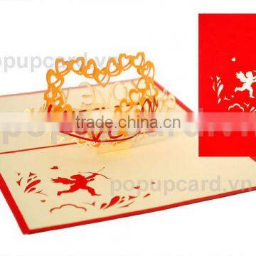 I love you 3d greeting pop up card