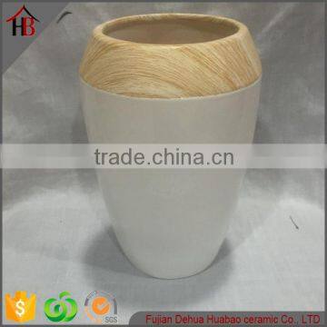 wooden finish customized service half round flower pot