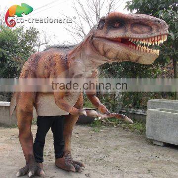 Walking and dance adult raptor dinosaur costume