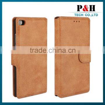 Wallet leather case for huawei p7