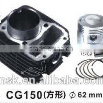 Hot Ssale and shock price Motorcycle Cylinder Head Cylinder kit (CG) MODEL CG150 DIA62mm (square)