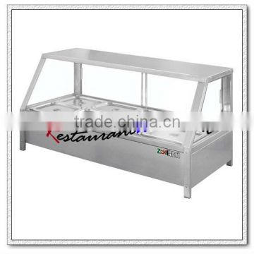 C282 Stainless Steel Sliding Door Food Warmer Bain Marie With Sliding Door