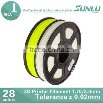 manufacturer RoHS certified abs plastic roll 1.75MM printer filament 3d double color