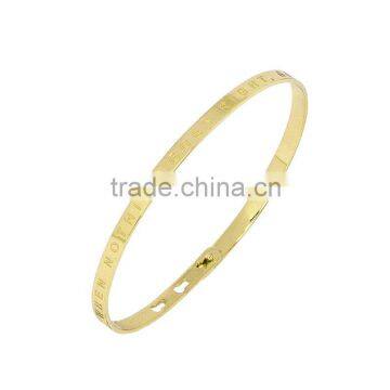 Memories Bangles With Customize Design Word 'WHEN NOTHING GOES RIGHT, GO LEFT' With 4mm/7mm Width photo-3