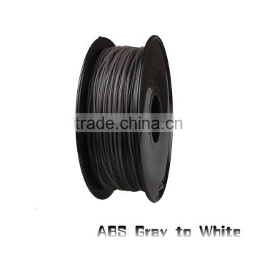 3D printer metal Material Filament ABS color changed by temperature From Gray to White