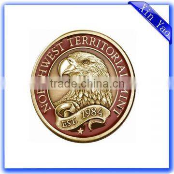 Custom engraved eagle antique bronze commemorative coins