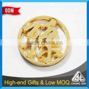 China Supplier Blank Market Coin Custom Gold Plated Metal Euro Token