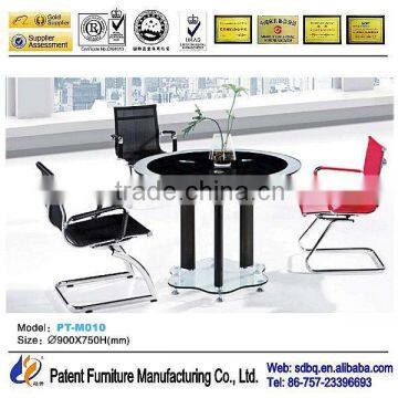 Easy tempered glass office side table meeeting room furniture PT-M010