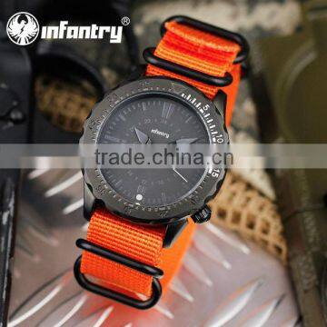 INFANTRY New Trendy Sport Style Orange NylonAuto Date Watch photo-6