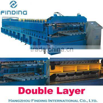 roofing sheet making machine professional double layer roll forming machine with low prices                        
                                                Quality Choice