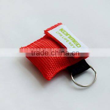 CPR life key nylon material disposable CPR face shield breath mask mouth to mouth