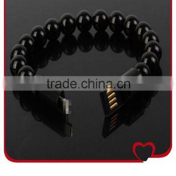 for Android creative wearable USB data bracelet/charging line bracelet /survival braided bracelet